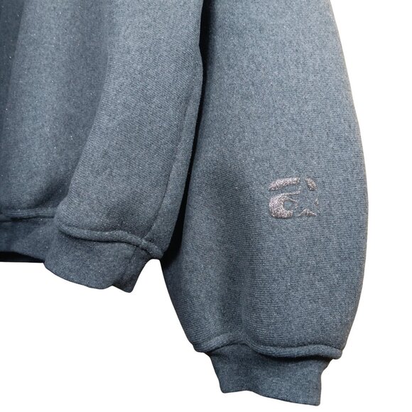 Alexander Wang Glitter Essential Sweatshirt Dense Fleece Oversize Star Patch XS - Picture 7 of 8